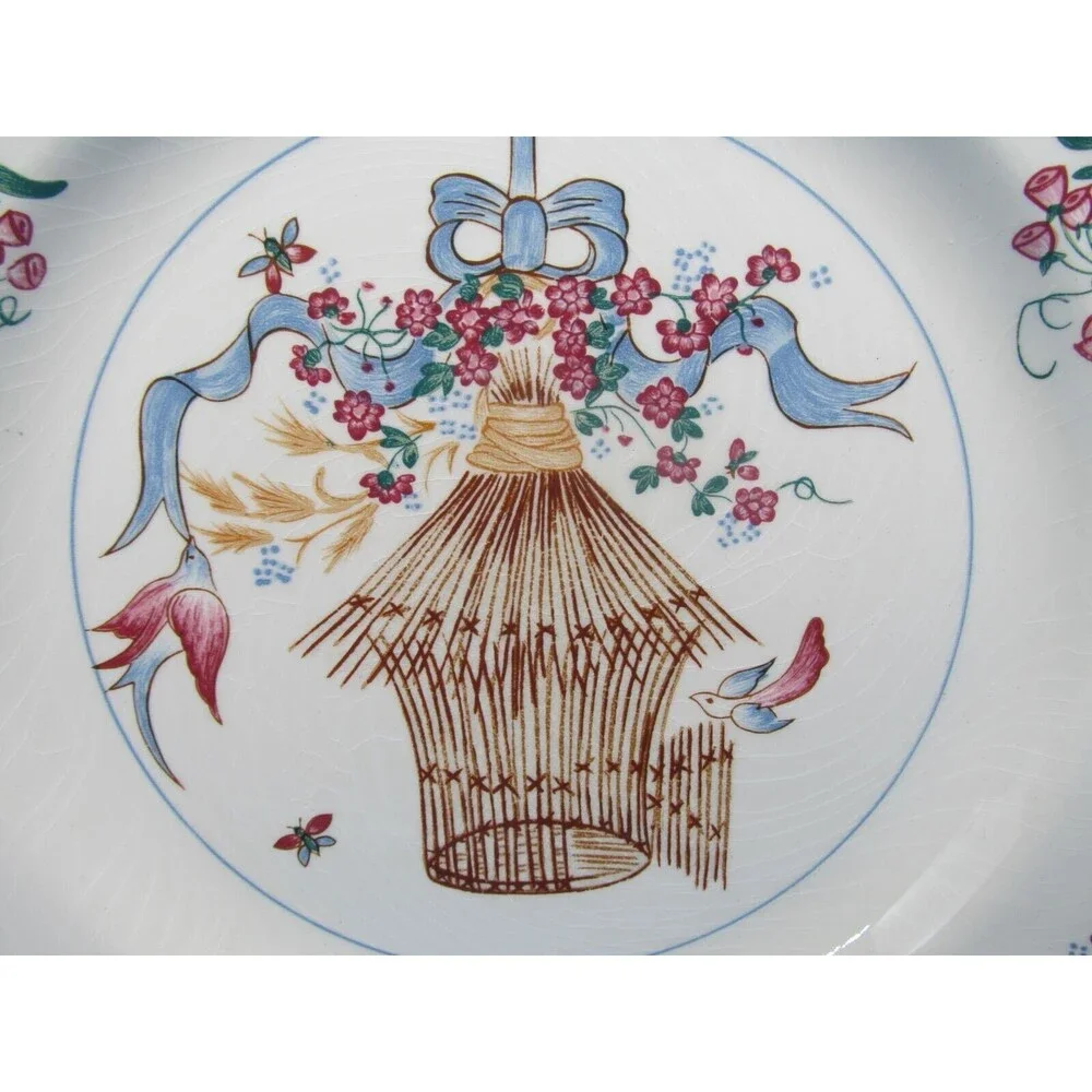 Longchamp Cheveuse Discontinued 10' Floral Birdcage Dinner Plate